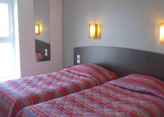 chambre twin hôtel de la baie des trépassés